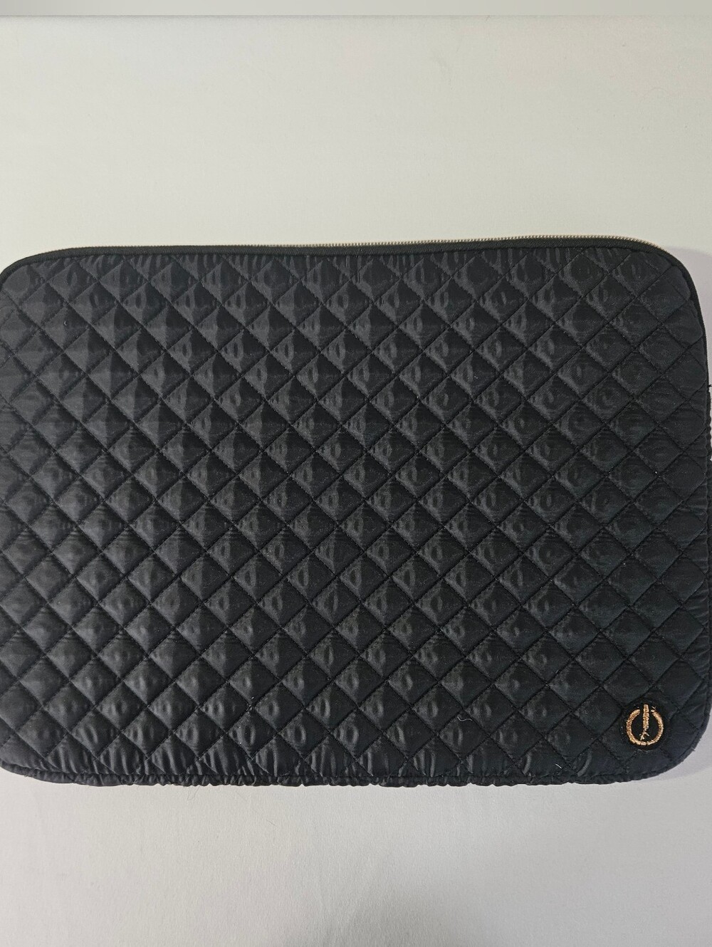 🎁💲EUC Laptop Tablet Quilted Case 13"-15" - Black & Rose Gold